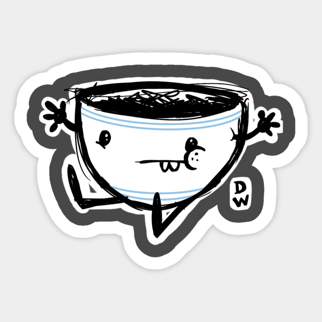 empty bowl Sticker by Woodsonart